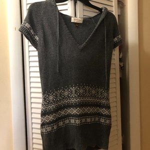 Gray KNIT short Sleeve CARDIGAN SWEATER Sonoma Life and Style Sz M